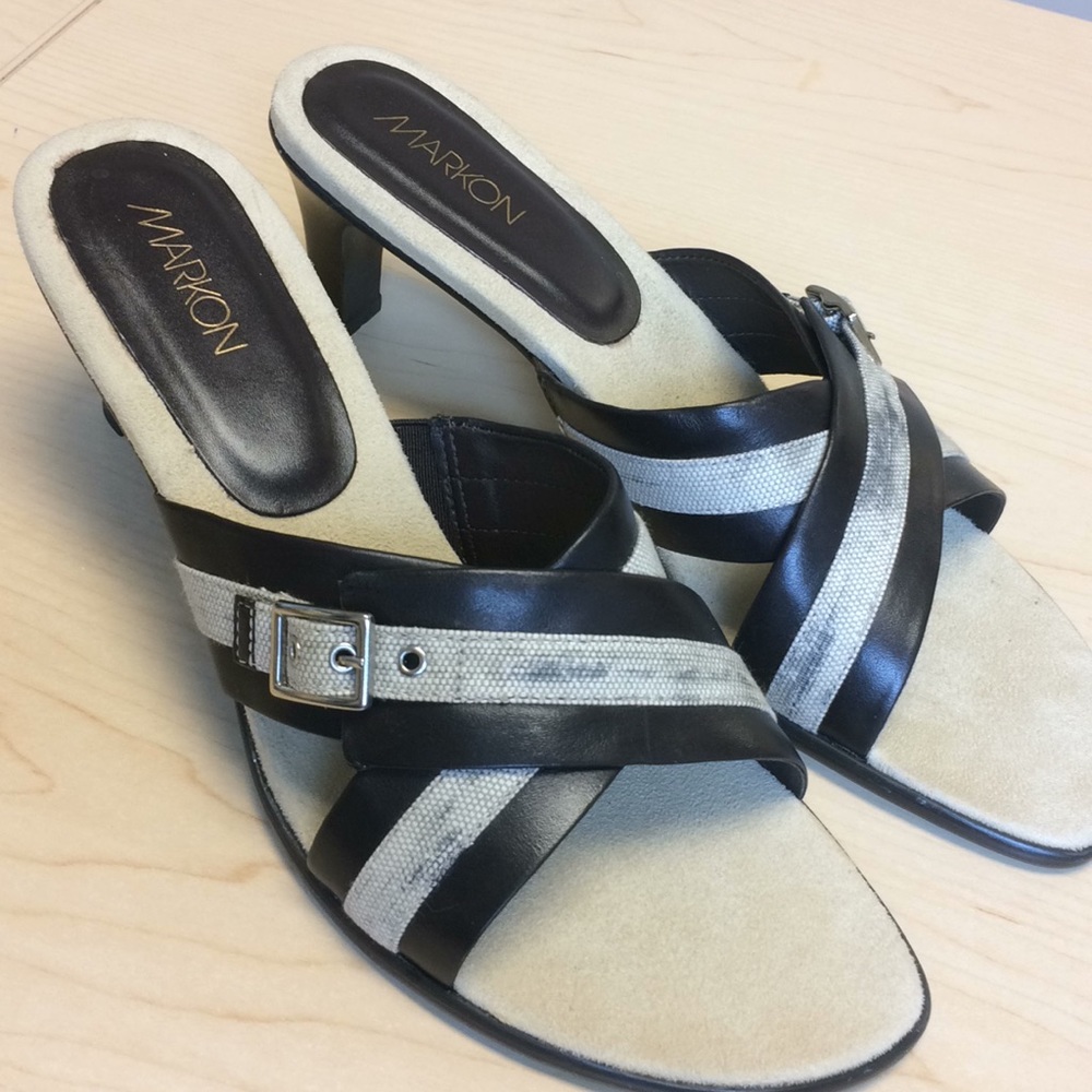 Markon brown & cream sandals size 11M